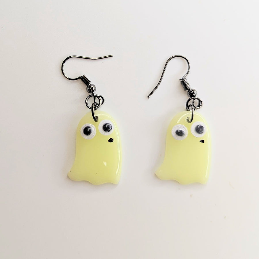 Glow in the Dark Googly Ghost Earrings