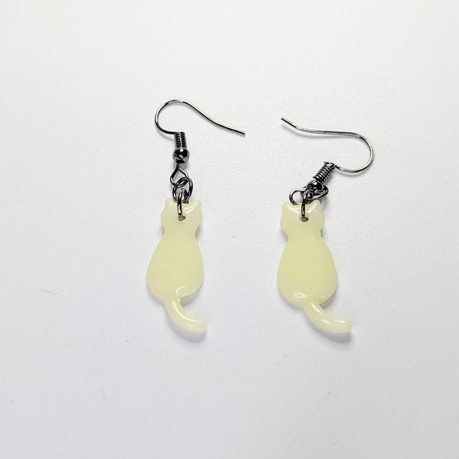 Glow in the Dark Cute Cat Earrings