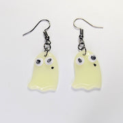Glow in the Dark Googly Ghost Earrings