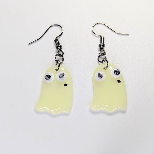 Glow in the Dark Googly Ghost Earrings