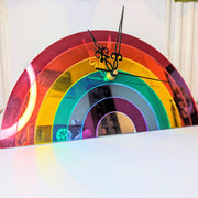 Mirrored Acrylic Rainbow Clock
