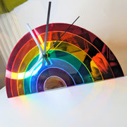 Mirrored Acrylic Rainbow Clock