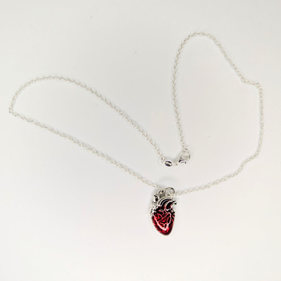 Anatomical Heart Charm Necklace