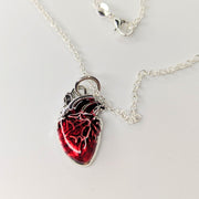 Anatomical Heart Charm Necklace