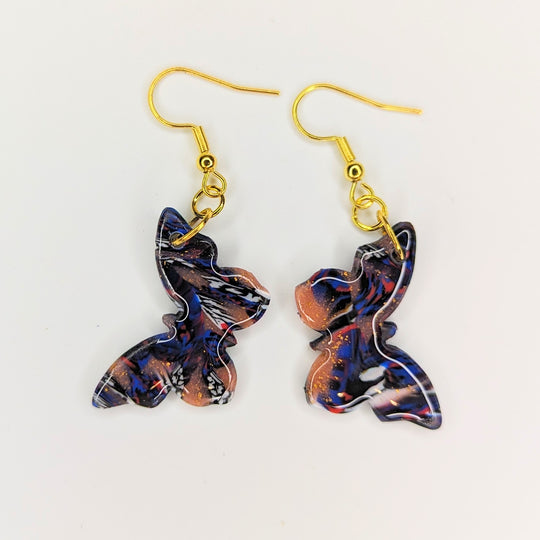 Patterned Butterfly Drop Earrings