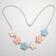 Pastel Daisy Acrylic Necklace