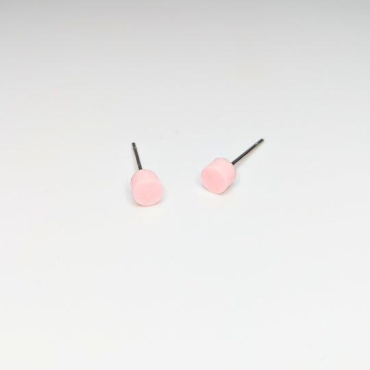 Super Cute Baby Pink Mini Circle Acrylic Stud Earrings