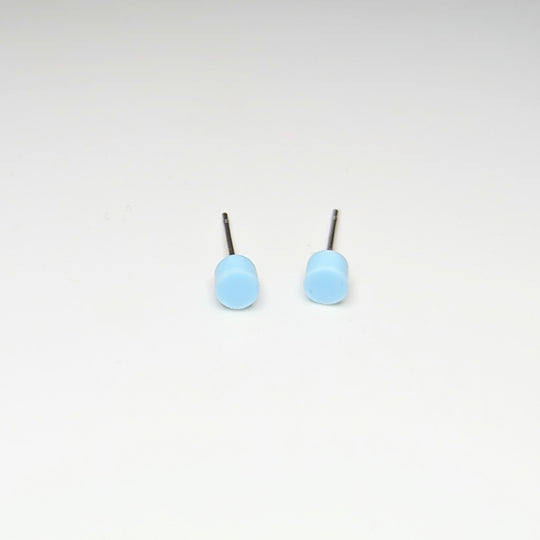 Super Cute Baby Blue Mini Circle Acrylic Stud Earrings