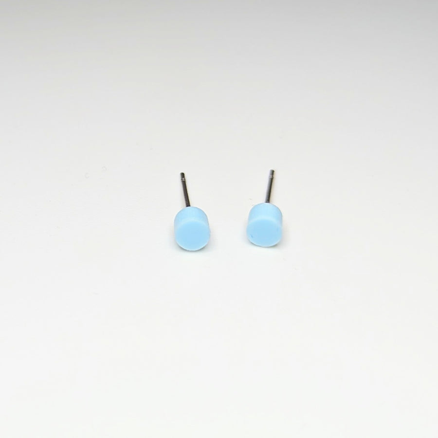 Super Cute Baby Blue Mini Circle Acrylic Stud Earrings