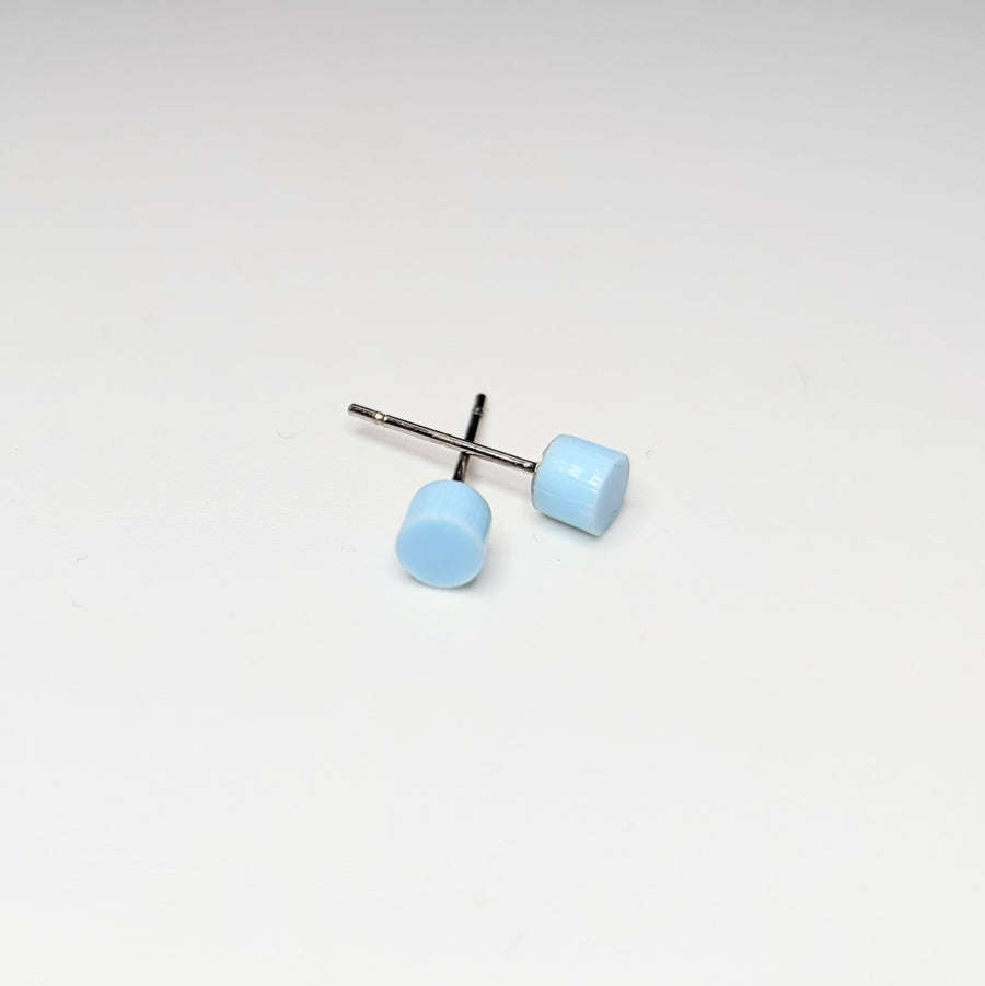 Super Cute Baby Blue Mini Circle Acrylic Stud Earrings