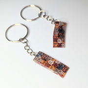 Semi Translucent Cat Print Keyring