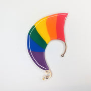 Pride Rainbow Statement Earcuff, LGBTQ+ Queer Jewellery
