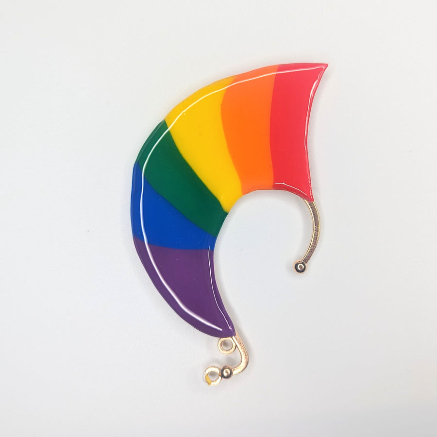 Pride Rainbow Statement Earcuff, LGBTQ+ Queer Jewellery