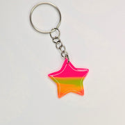 Marbled Neon Star Keyring
