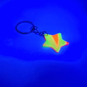 Marbled Neon Star Keyring