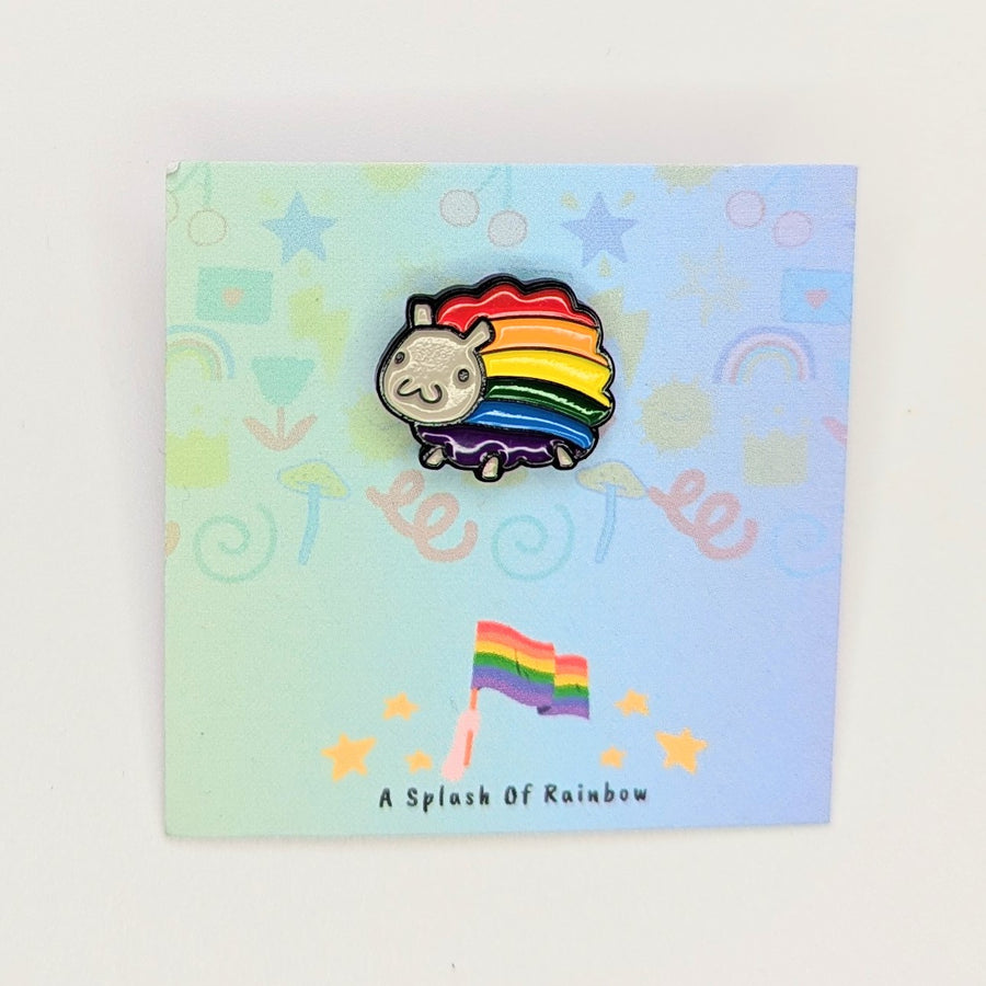 Rainbow Flag Sheep Enamel Pin Badge