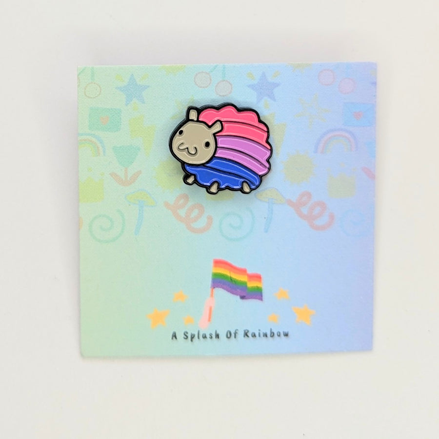 Bisexual Flag Sheep Enamel Pin Badge