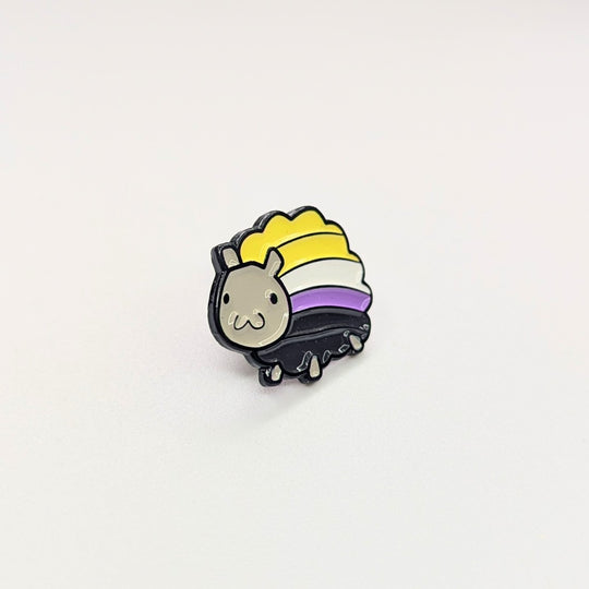 Non Binary Flag Sheep Enamel Pin Badge