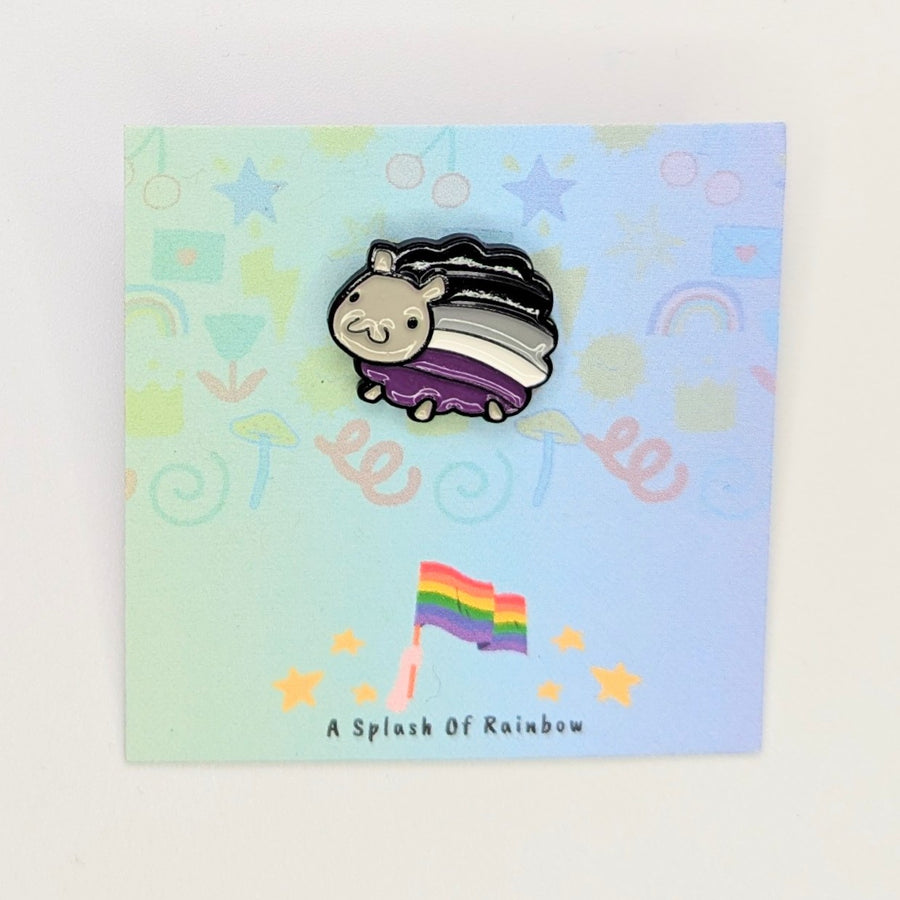 Asexual Flag Sheep Enamel Pin Badge