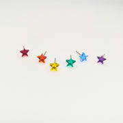 Pride Rainbow Mirrored Acrylic Star Earring Stud Pack, LGBTQ+ Queer Studs