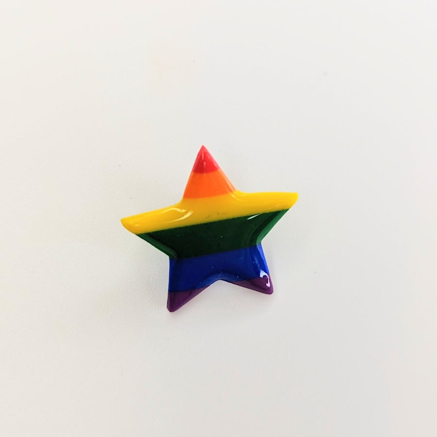 Pride Rainbow Star Badge, LGBTQ+ Cat Jewellery