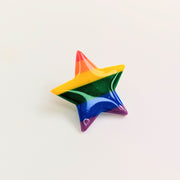Pride Rainbow Star Badge, LGBTQ+ Cat Jewellery