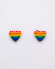 Rainbow Heart Studs
