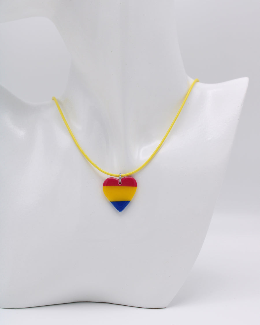 Pansexual Heart Necklace