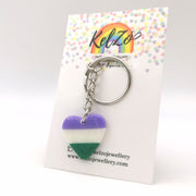 LGBTQ+ Gender Queer Keyring Pride Jewellery
