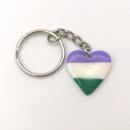 LGBTQ+ Gender Queer Keyring Pride Jewellery