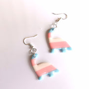 Pride LGBTQ+ Transgender Dinosaur Polymer Clay Earrings