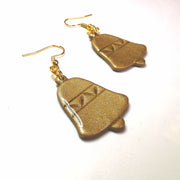 Golden Bell Earrings Christmas Jewellery