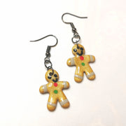Gingerbread People Drop Christmas Earrings