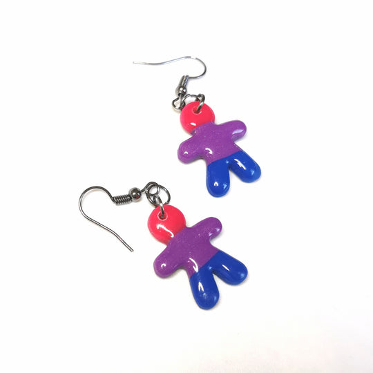 Bisexual Flag People Earrings LGBTQ+ Jewellery