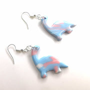LGBTQ+ Pride Transgender Incognito Dinosaur Polymer Clay Earrings