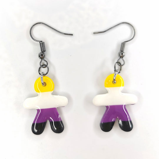 Non Binary Flag People Earrings LGBTQ+ Jewellery