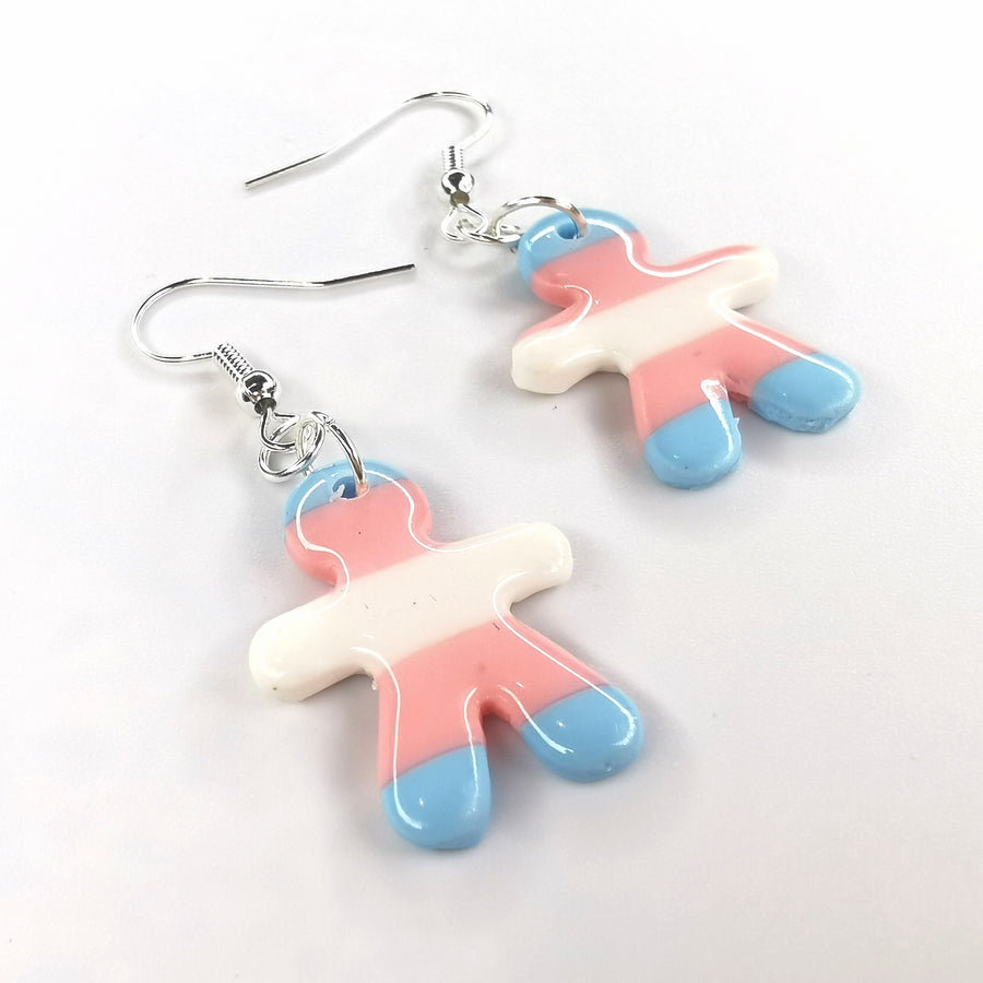 Transgender Flag People Earrings LGBTQ+ Jewellery
