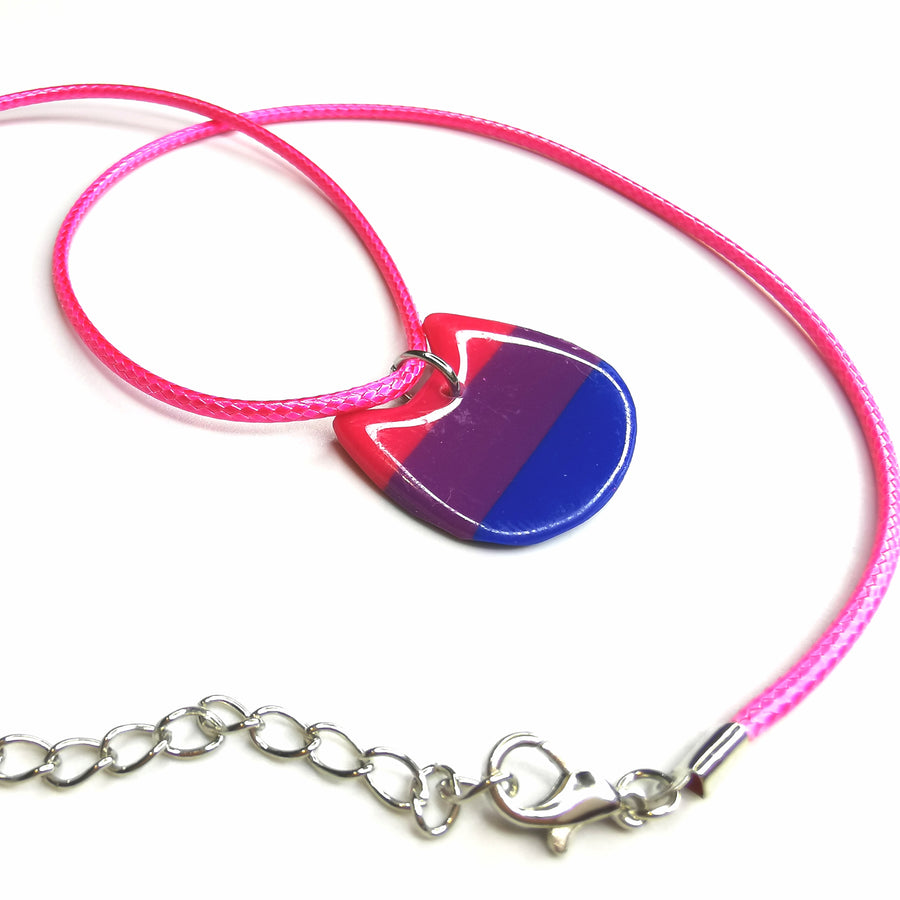 LGBTQ+ Bisexual Cat Necklace, Pride Queer Jewellery
