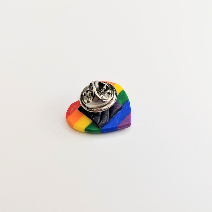 Rainbow Heart Badge Pride Queer LGBTQ+ Jewellery