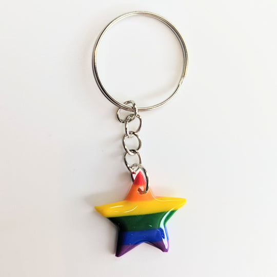 Rainbow Star Keyring