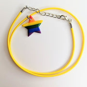 LGBTQ+ Pride Rainbow Polymer Clay Star Necklace