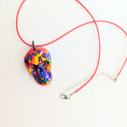 Rainbow Skull Halloween Necklace