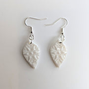 Sparkly White Snowflake Bauble Drop Earrings