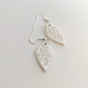 Sparkly White Snowflake Bauble Drop Earrings