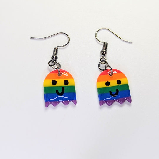 Cute Rainbow Ghost Earrings
