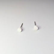 Super Cute White Mini Circle Acrylic Stud Earrings