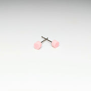 Super Cute Baby Pink Mini Circle Acrylic Stud Earrings