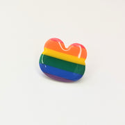 Rainbow Frog Badge Pride Queer LGBTQ+ Jewellery by KelZo Jewellery
