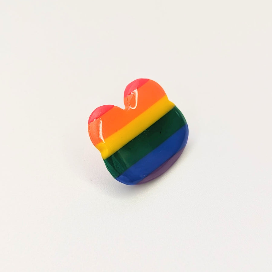 Rainbow Frog Badge Pride Queer LGBTQ+ Jewellery by KelZo Jewellery