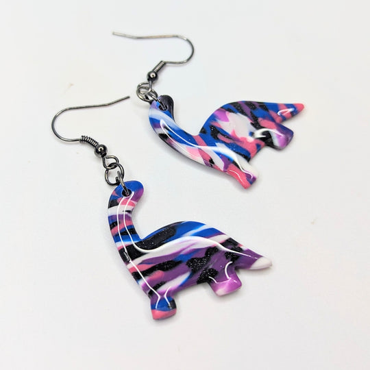 Incognito Gender Fluid Dino Drop Earrings LGBTQ+ Jewellery